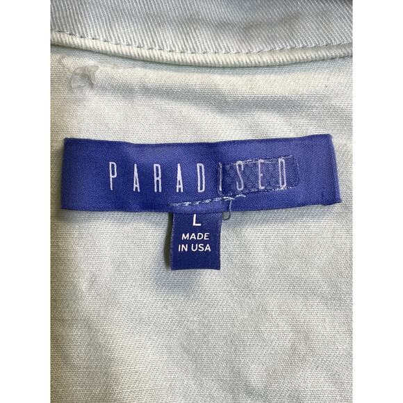 PARADISED Kelsey Track Suit Sporty Zip Jumpsuit Color Block Green Size L $450 - Picture 11 of 13